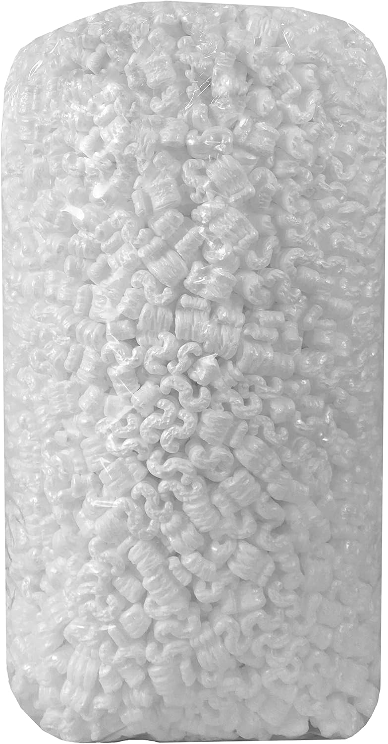 UOFFICE Packing Peanuts 3.5 cu. ft. (22.5 Gallons) S Shaped, Cushioning (1-Pack, White), Packing Peanuts For Shipping, Moving, Storage & Packing - Image 1